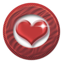 Red heart stickers