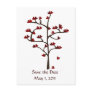 Red Heart Tree Save the Date Postcards