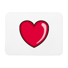 Red Heart Vinyl Magnet