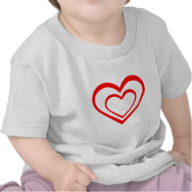 Red Heart Within a Heart Tee Shirts
