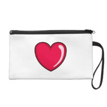 Red Heart Wristlet Purses