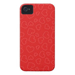Red Hearts Background Iphone 4 Cover