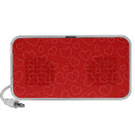 Red Hearts Background Notebook Speaker