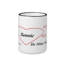 Red Hearts Be Mine Valentine Coffee Mug