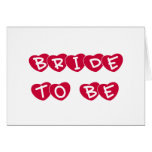 Red Hearts Bride to Be Cards