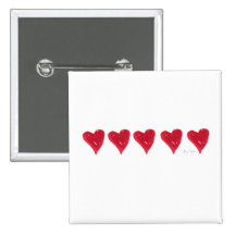 Red Hearts Button