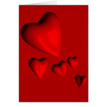 Red Hearts Card