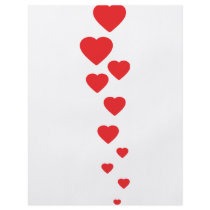 red hearts flying to heaven icon flyer design