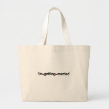 Red Hearts I'm Getting Married Canvas Bag