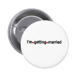 Red Hearts I'm Getting Married Pins