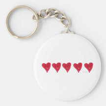 Red Hearts Keychain