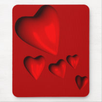Red Hearts Mousepad