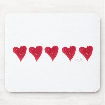Red Hearts Mousepad