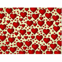 Red Hearts Pattern Acrylic Cut Out