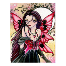 Red Hearts - Postcard