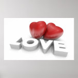 Red Hearts Poster