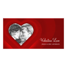 Red Hearts Valentine's Day photo card