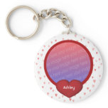 Red Hearts Your Photo Personalized Keychain