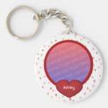 Red Hearts Your Photo Personalized Keychain