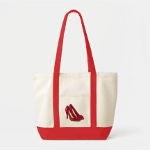Red Heels Tote Canvas Bag