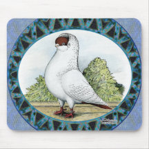 Red Helmet Pigeon Design Mousepads