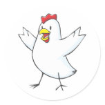 Red Hen Cartoon Sticker