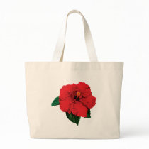 Red Hibiscus Tote Bag