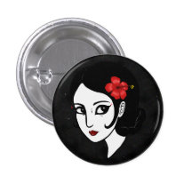 Red Hibiscus Flower (Burnt) Pins