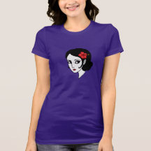 Red Hibiscus Flower Tee Shirt
