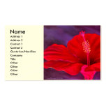 Red Hibiscus Tropical Flower Painting - Multi Business Cards