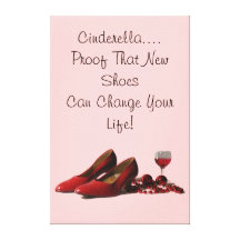 Red High Heel Shoes and Red Wine Canvas Prints