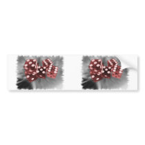 Red High Roller Dice Las Vegas Bumper Stickers