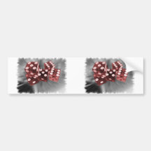 Red High Roller Dice Las Vegas Bumper Stickers