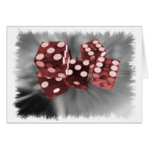 Red High Roller Dice Las Vegas Greeting Card