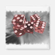 Red High Roller Dice Las Vegas Magnet