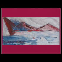 RED HILLS OF ICEBERG SCRAPBOOK PAPER letterhead