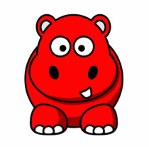 Red Hippo  Photo Sculpture