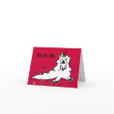 Red Ho Ho Ho Cartoon Slug Escargot Christmas Card