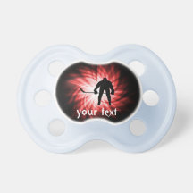 Red Hockey Baby Pacifiers