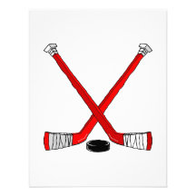 Red Hockey Custom Invite