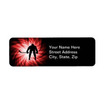 Red Hockey Custom Return Address Label