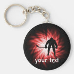 Red Hockey Keychain