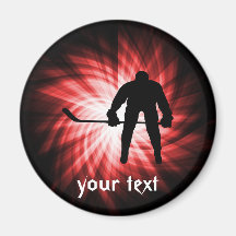 Red Hockey Magnets
