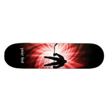 Red Hockey Skate Board Deck