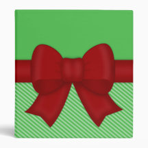 Red Holiday Bow Binder