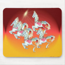 Red Horse Mouse Pad
