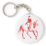 Red Horse & Rider Keychain