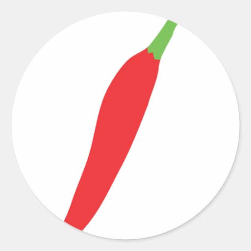 red hot chili pepper round stickers