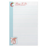 Red Hot Chillies blue To Do lined List