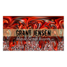 Red Hot Flowing Metal Business Cards
